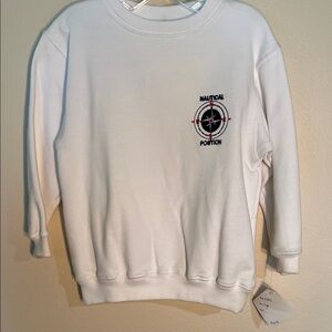 Nautical Position Kids' Classic White Crewneck Sweatshirt